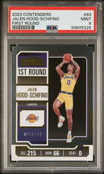 2023 Panini Contenders 1st Round Jalen Hood-Schifino #83 RC /149 PSA 9