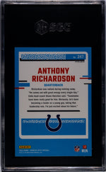 2023 Donruss Optic Pink Prizm Anthony Richardson #247 RC SGC 10