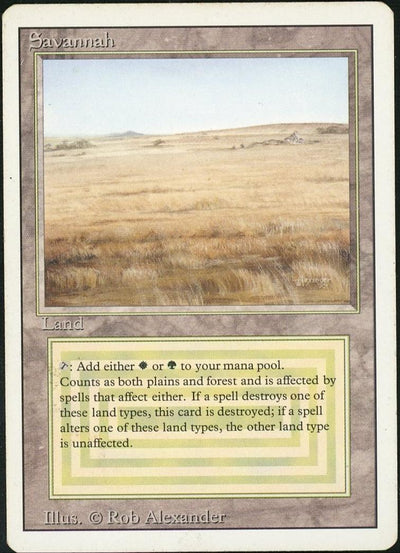 Savannah Dual Land Magic The Gathering Revised Edition