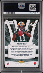 2023 Panini Rookies & Stars Rookie Rush-Green Jayden Reed #RR10 RC PSA 10