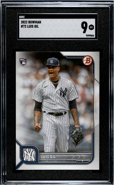 2022 Bowman Luis Gil #72 RC SGC 9