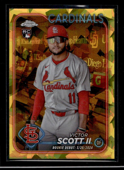 2024 Topps Chrome Update Sapphire Yellow Victor Scott II #USCS77 RC /50