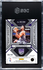 2023-24 Panini Prizm Choice Blue Keegan Murray #SS-KM Auto /49 SGC 9.5 Auto 10