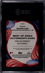 2024 Bowman's Best #B24-SK Seaver King Best Of '24 Auto. Refractor SGC 9.5