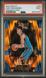 2022 Panini Select Orange Flash Prizm Chet Holmgren #196 RC Premier Level PSA 9
