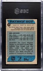 1986 Topps #53 Patrick Roy SGC 6
