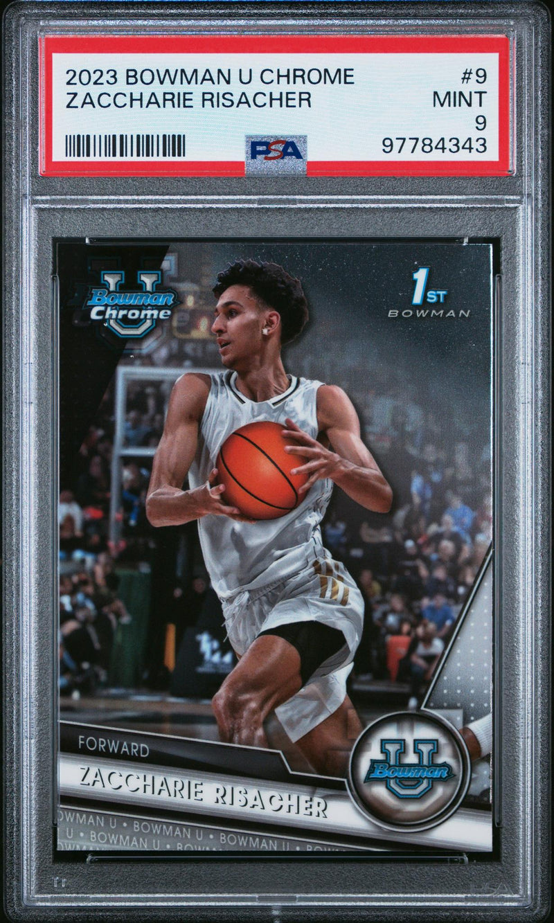 2023 Topps Bowman U Chrome Zaccharie Risacher #9 1st Bowman PSA 9