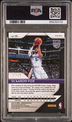 2018 Panini Prizm Green Pulsar Prizm De'Aaron Fox #151 /25 PSA 8