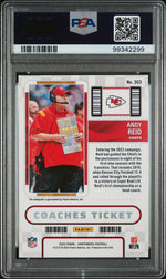 2022 Panini Contenders Coaches Ticket Andy Reid #303 Auto /99 PSA 10