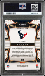 2023 Panini Select Phenomenon-Green Prizm CJ Stroud #PH-CST RC /5 PSA 10