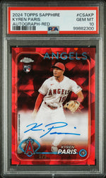 2024 Topps Chrome Sapphire Red Kyren Paris #CSA-KP RC Auto /5 PSA 10