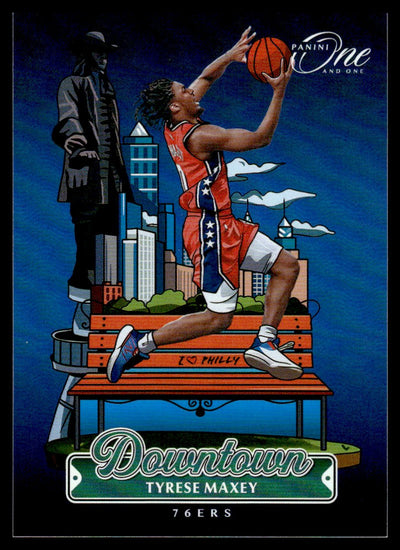 2024 Panini One and One 13 Tyrese Maxey Downtown Philadelphia 76ers