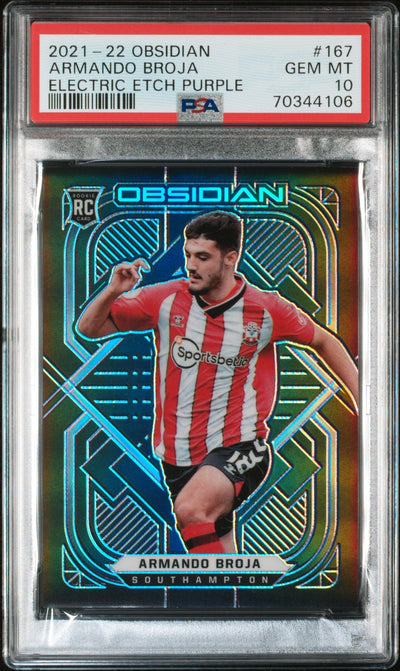 2021 Panini Obsidian Electric Etch Purple Armando Broja #167 /30 PSA 10 70344106