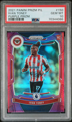 2021 Panini Prizm English Premier League Prizms Purple Ivan Toney #150 /99 PSA 10 70344086