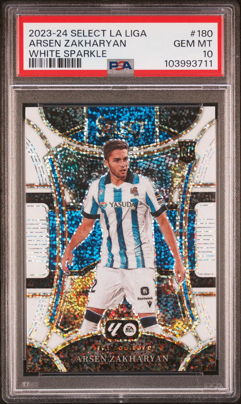 2023 Panini Select La Liga White Sparkle Arsen Zakharyan #180 PSA 10 103993711