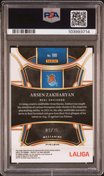 2023 Panini Select La Liga Zebra Arsen Zakharyan #180 /25 PSA 10