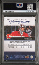 2023 Upper Deck UD Canvas Dustin Wolf #C109 PSA 10