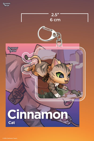 Gatherers' Tavern: Cinnamon Cat Keychain