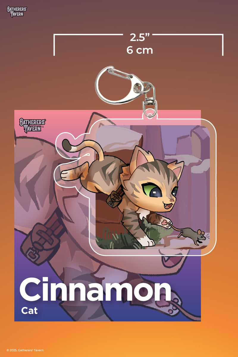 Gatherers' Tavern: Cinnamon Cat Keychain