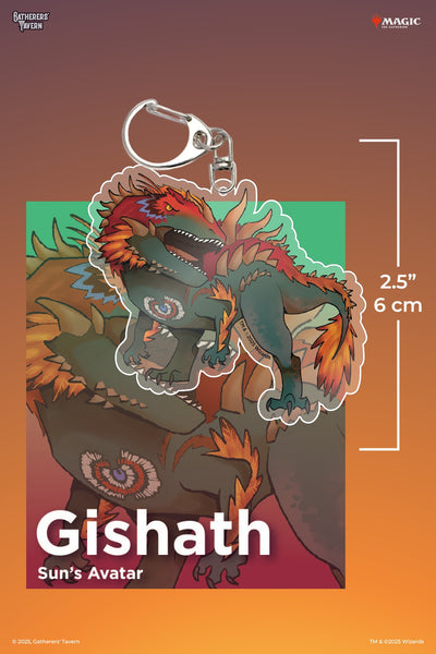 Gatherers' Tavern: Magic the Gathering - Gishath, Sun's Avatar Keychain