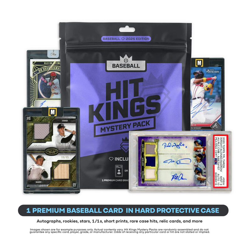 Hit Kings - MLB Baseball Mystery Pack Premium Hit $50-$500 Graded Or Raw