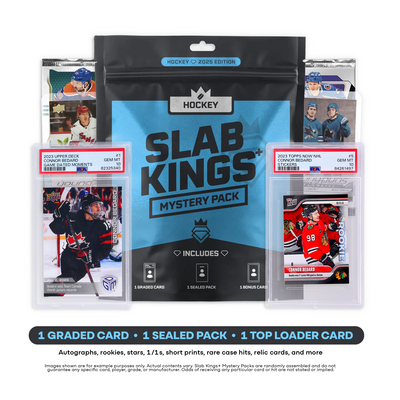 Slab Kings Plus - NHL Hockey Mystery Pack Graded Slab + Sealed Upper Deck Pack + Bonus Card