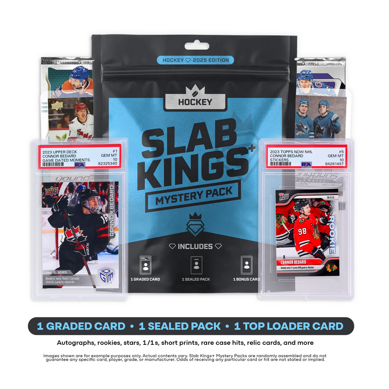 Slab Kings Plus - NHL Hockey Mystery Pack Graded Slab + Sealed Upper Deck Pack + Bonus Card