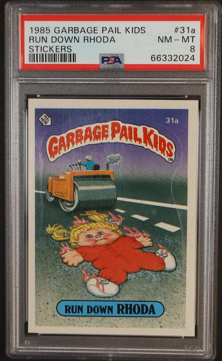 1985 Garbage Pail Kids Run Down Rhoda #31a PSA 8