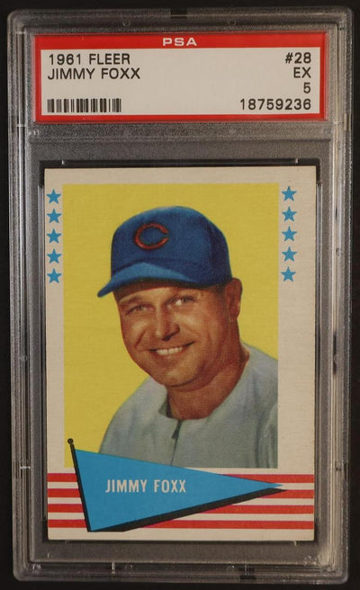 1961 Fleer Jimmie Foxx #28 PSA 5