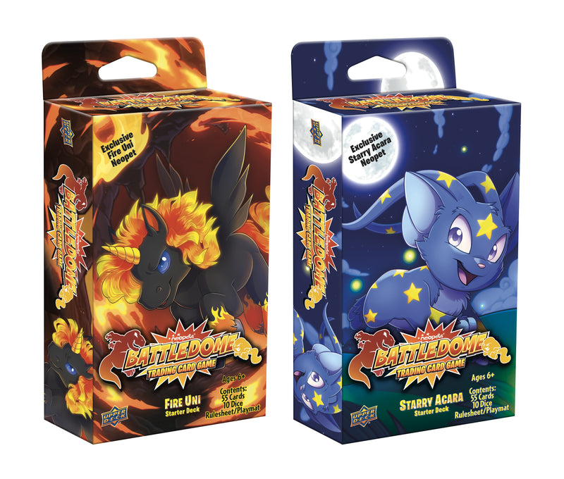 Neopets Battledome TCG: Fire Uni & Starry Acara Starter Box Display