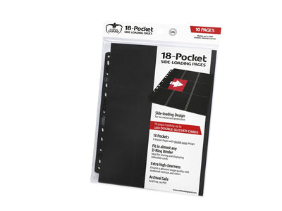 Ultimate Guard Supreme Pages 18 Pocket Side Loading Black 10-Count