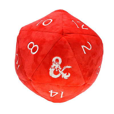 Ultra Pro Jumbo Plush D20 Red/White for D&D