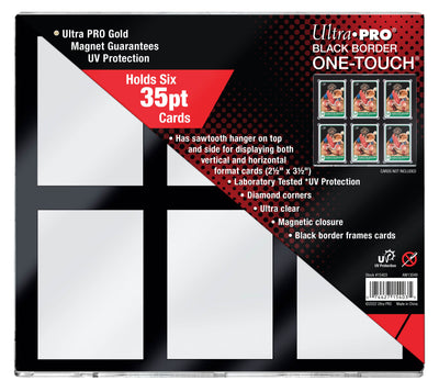 Ultra Pro One Touch 35 Point Black Border 6 Card Holder UV