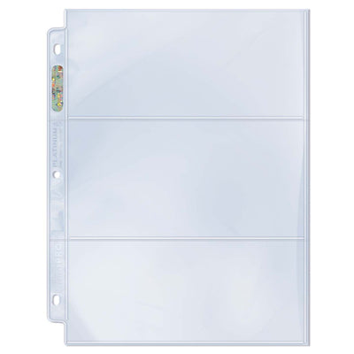 Ultra Pro: 3-Pocket 3.5 x 7.5-Inch Platinum Pages 100CT