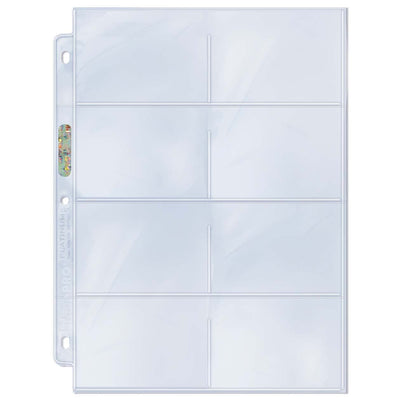 Ultra Pro: 8-Pocket 3.5 x 2.75-Inch Platinum Pages 100CT