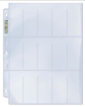 Ultra Pro: 15-Pocket Tobacco Card Platinum Pages 100CT