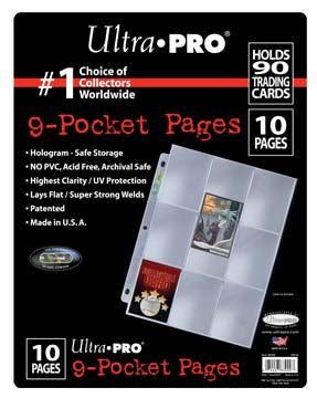 Ultra Pro: Standard 9-Pocket Platinum Pages 10CT