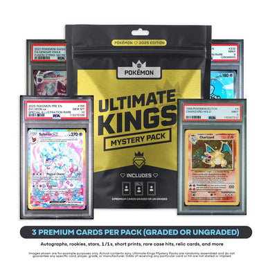 Ultimate Kings - Pokemon Mystery Pack (3) Premium Cards Value $250-$2500+