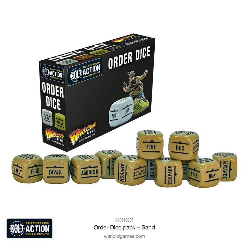 Bolt Action: Orders Dice pack - Sand