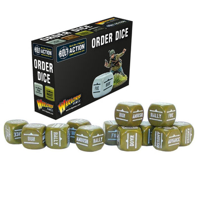 Bolt Action: Orders Dice pack - Olive Drab