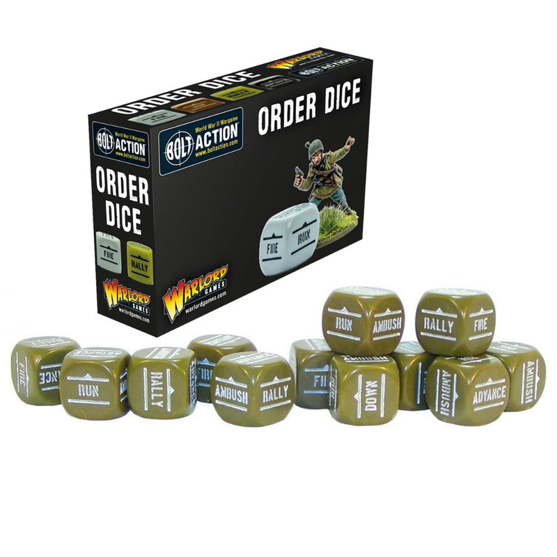 Bolt Action: Orders Dice pack - Olive Drab