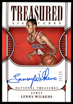 2022 Panini National Treasures Treasured Lenny Wilkens #TS-LWK Auto /25
