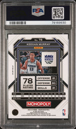 2022 Panini Prizm Monopoly Silver Keegan Murray #78 RC PSA 9