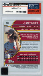 2001 Topps Reserve #103 Albert Pujols /1500 PSA 8