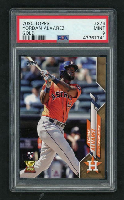 2020 Topps Series 1 Gold Yordan Alvarez #276 RC /2020 PSA 9