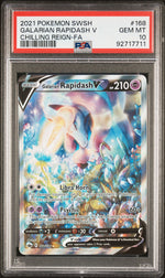 2021 Pokemon Sword and Shield Chilling Reign Galarian Rapidash V #168 PSA 10