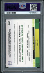2024 Topps Chrome Tennis Autographs #TCAENA Emilio Nava Refractor PSA 10