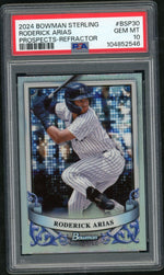 2024 Bowman Sterling Prospects #BSP30 Roderick Arias Refractor PSA 10