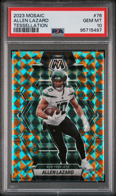 2023 Mosaic Tessellation Allen Lazard #76 /15 PSA 10